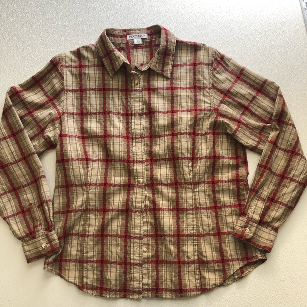 Pendleton Plaid Women’s Button Down Long Sleeve C… - image 2